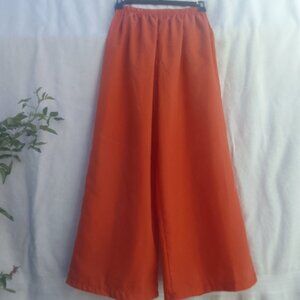 Well-done cool-cotton wide-leg pant, brand new